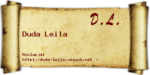Duda Leila névjegykártya